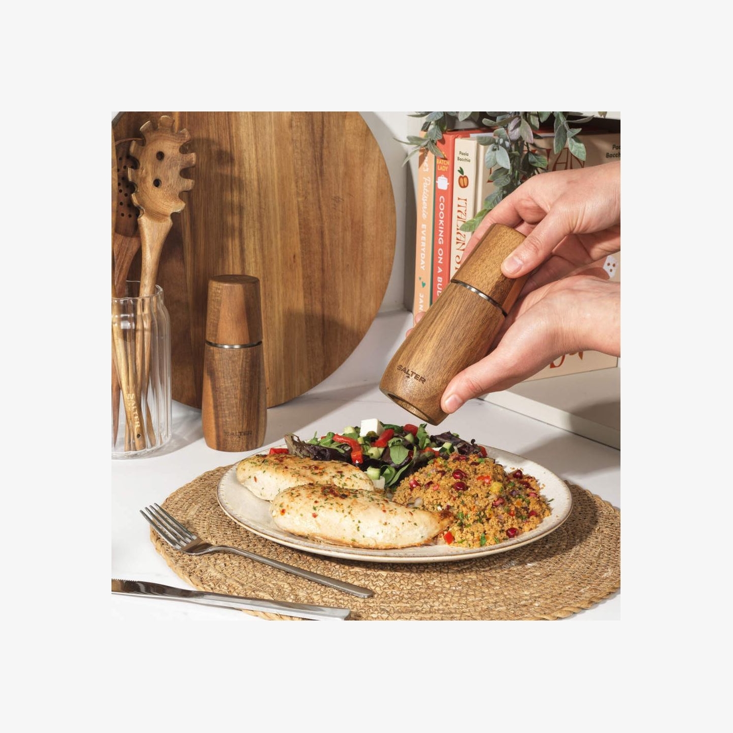 Salter BW13049APEU7 Edith Acacia Pepper Mill