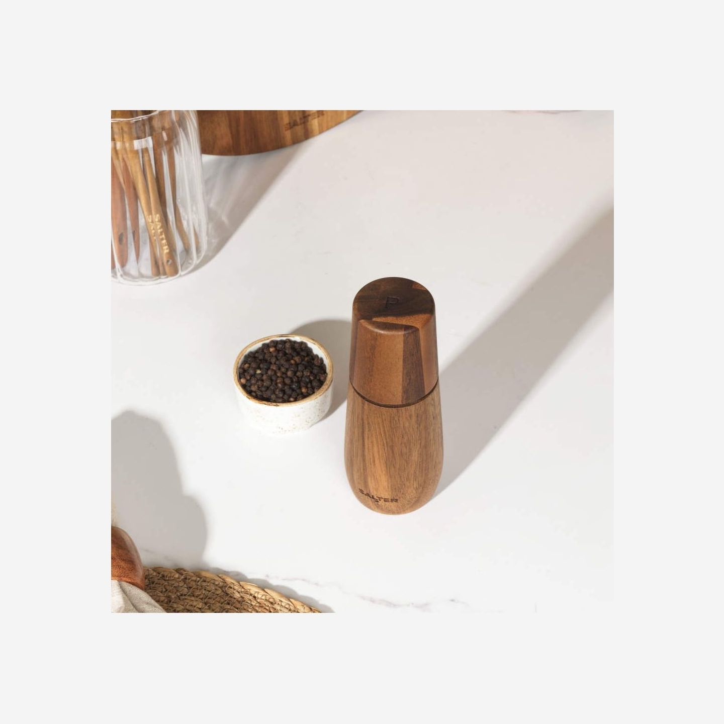 Salter BW13049APEU7 Edith Acacia Pepper Mill