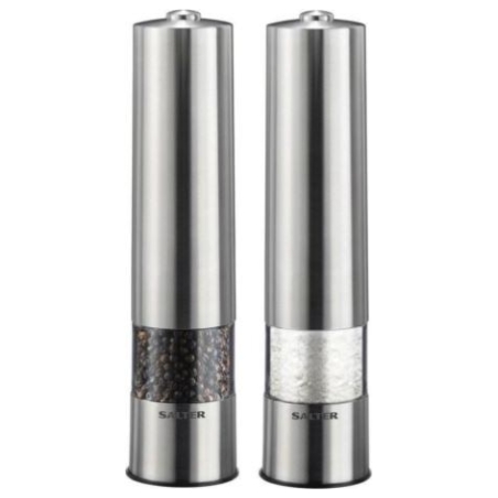 Salter 7522 SSTUR15UP3 Salter Stainless Steel Electric Salt & Pepper Mills