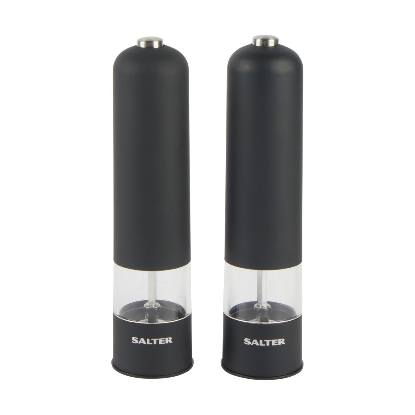 Salter 7524 BKXRUP3 Soft Touch Electric Mill Set, Matte Black