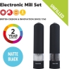 Salter 7524 BKXRUP3 Soft Touch Electric Mill Set, Matte Black