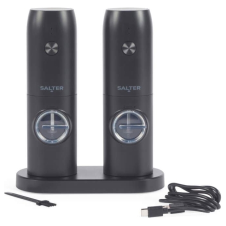 Salter BW14373 Rechargeable Mill Set, Black