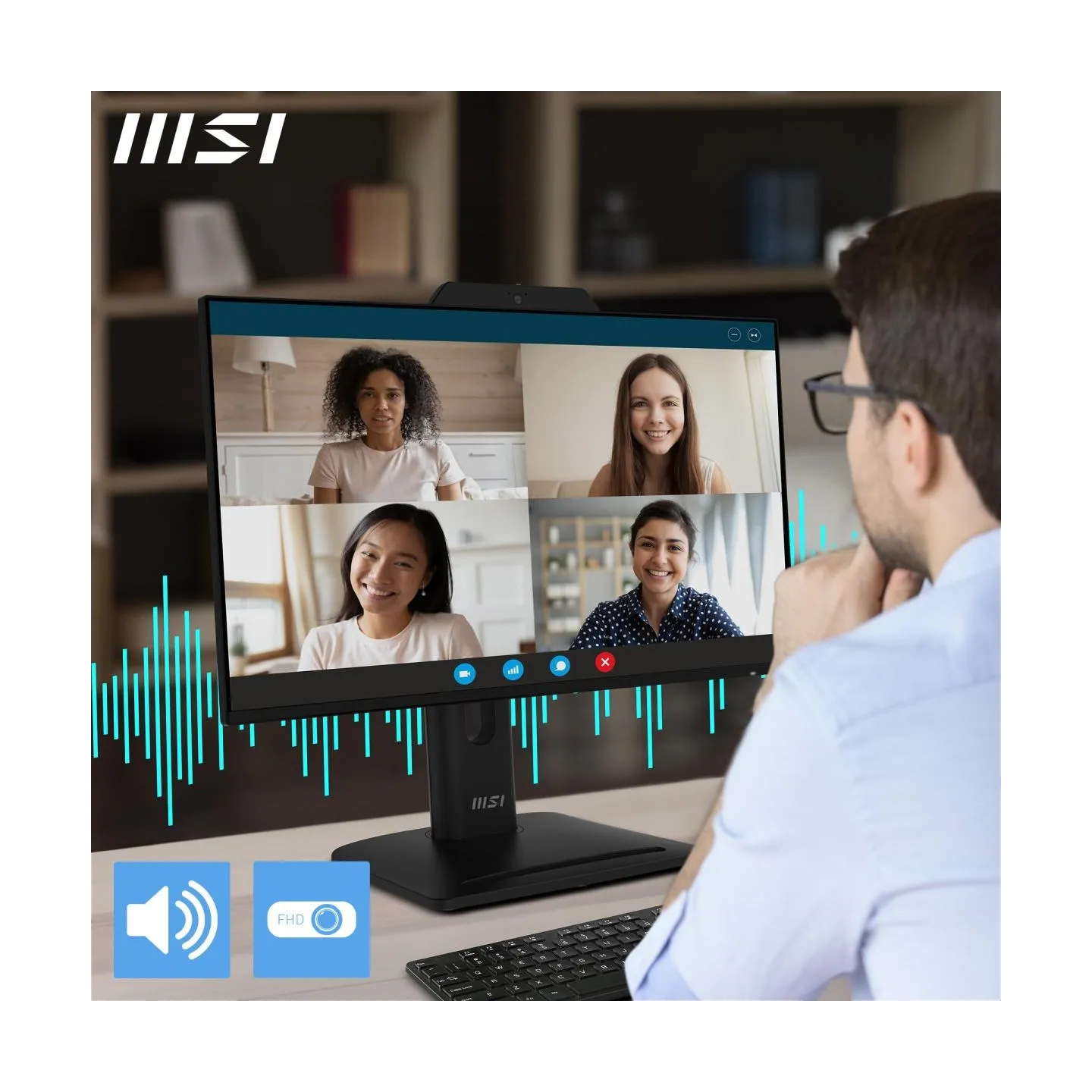 MSI LCD Monitor|MSI|PRO MP242PMG|23.8"|Business|Panel IPS|1920x1080|16:9|120 Hz|1 ms|Speakers|PROMP242PMG