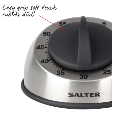 Salter 338 SSBKXR8EU16 Stainless Steel Mechanical Timer