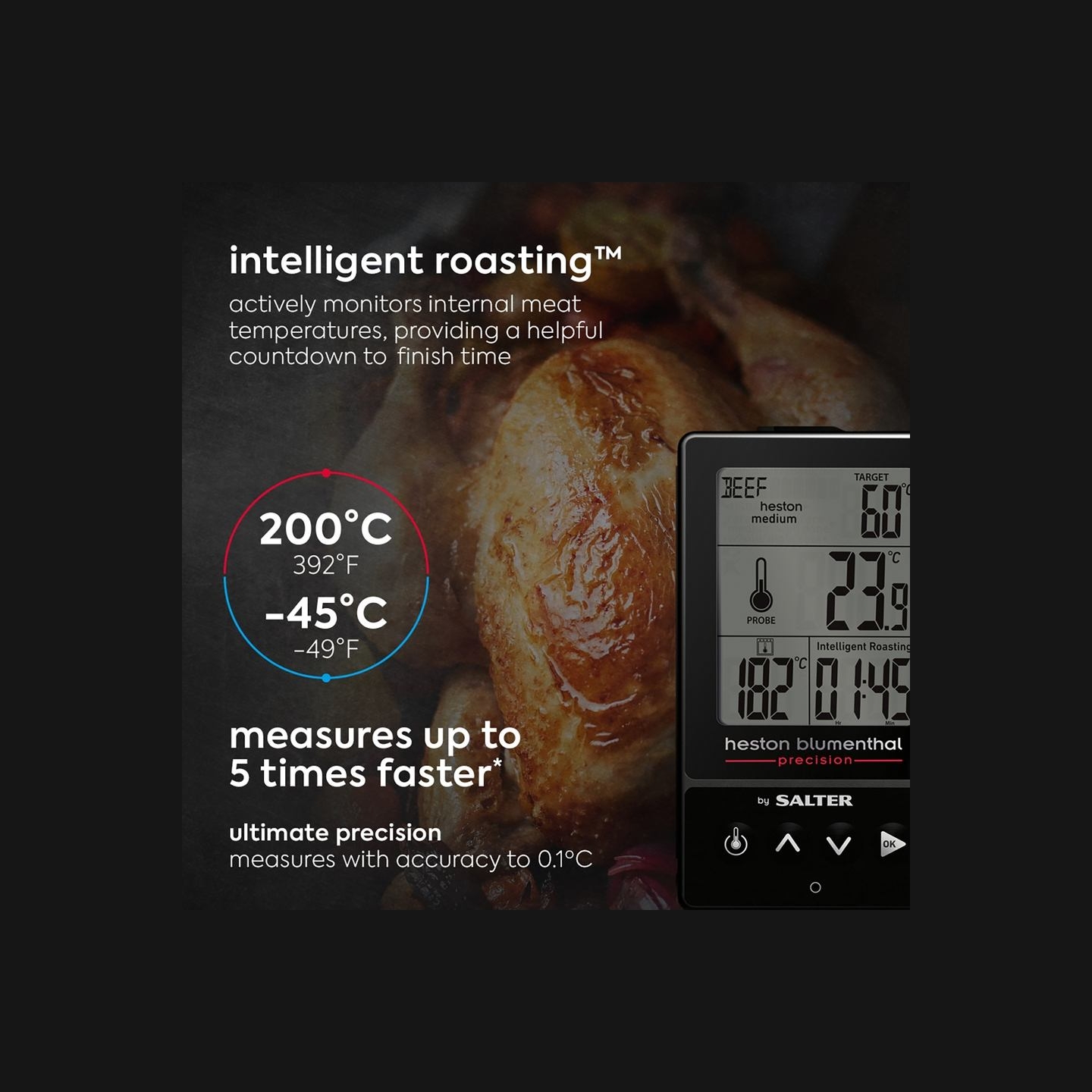 Salter 540A HBBKCR Heston Blumenthal Precision 5-in-1 Digital Cooking Thermometer