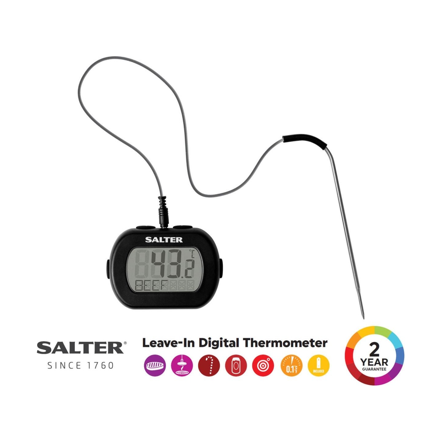 Salter 515 BKCR Leave-In Digital Thermometer