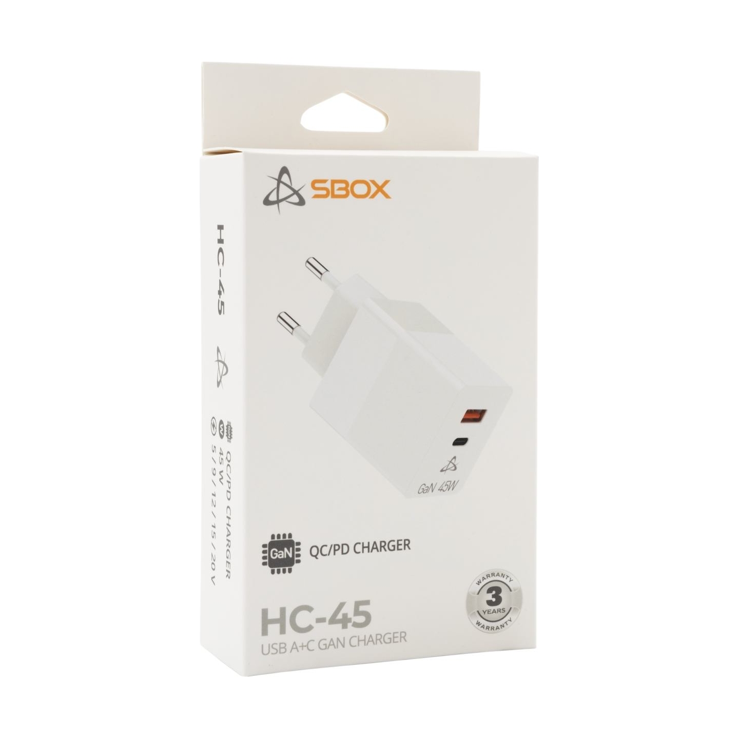 Sbox HC-45 2inputs 45W GAN home charger