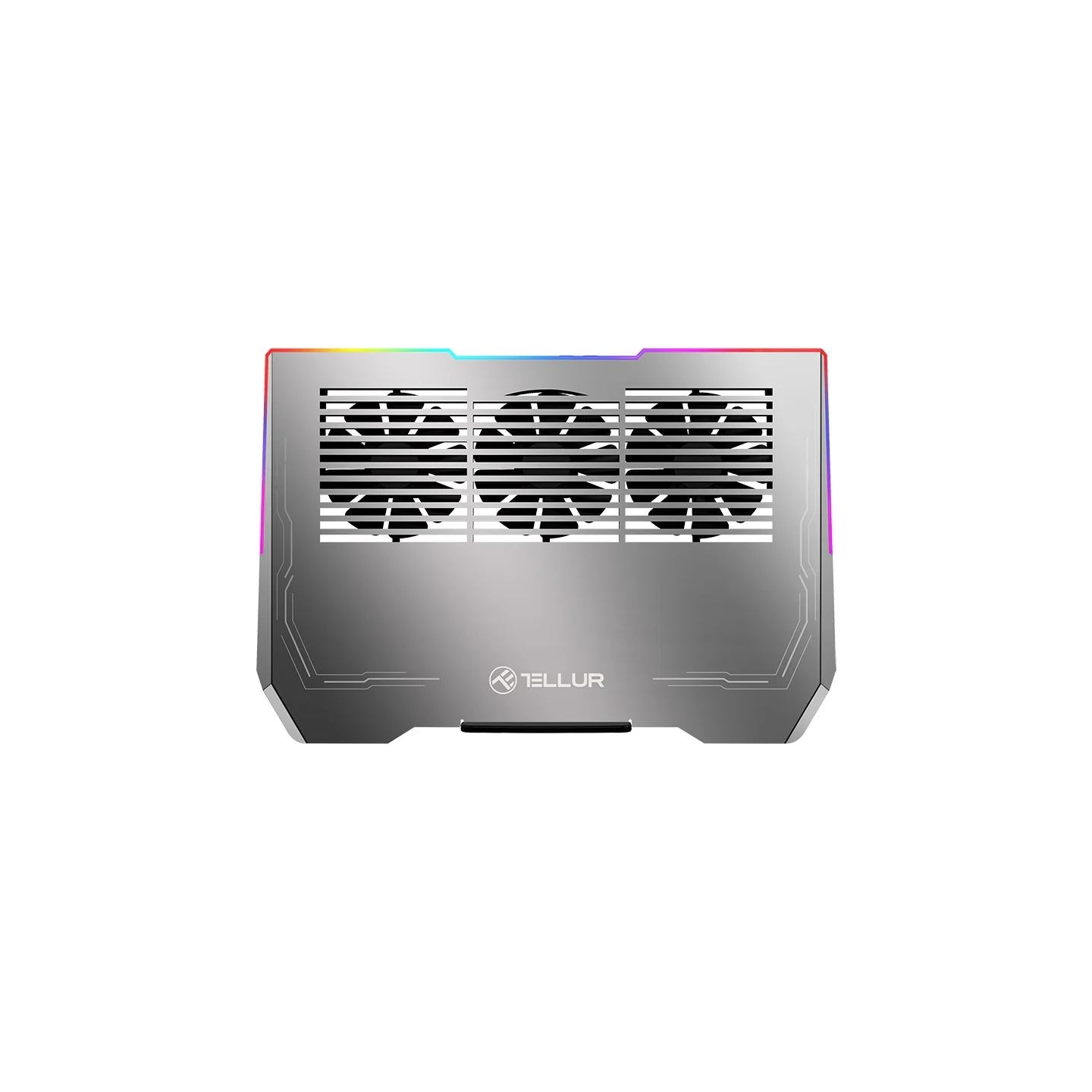 Tellur Cooler laptop Shade 17, 3 fans, RGB LED, USB, USB-C, Aluminum grey