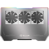 Tellur Cooler laptop Shade 17, 3 fans, RGB LED, USB, USB-C, Aluminum grey