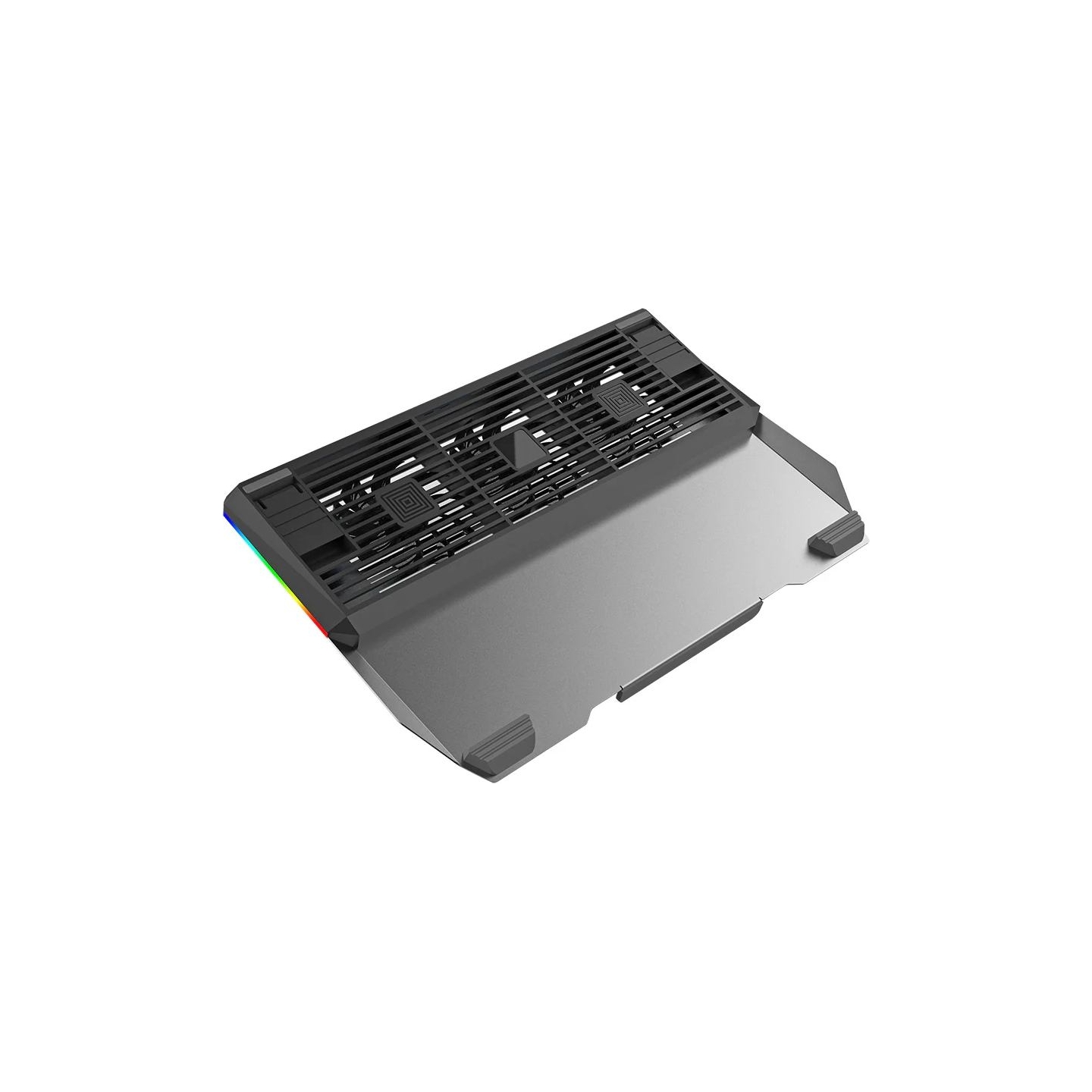 Tellur Cooler laptop Shade 17, 3 fans, RGB LED, USB, USB-C, Aluminum grey