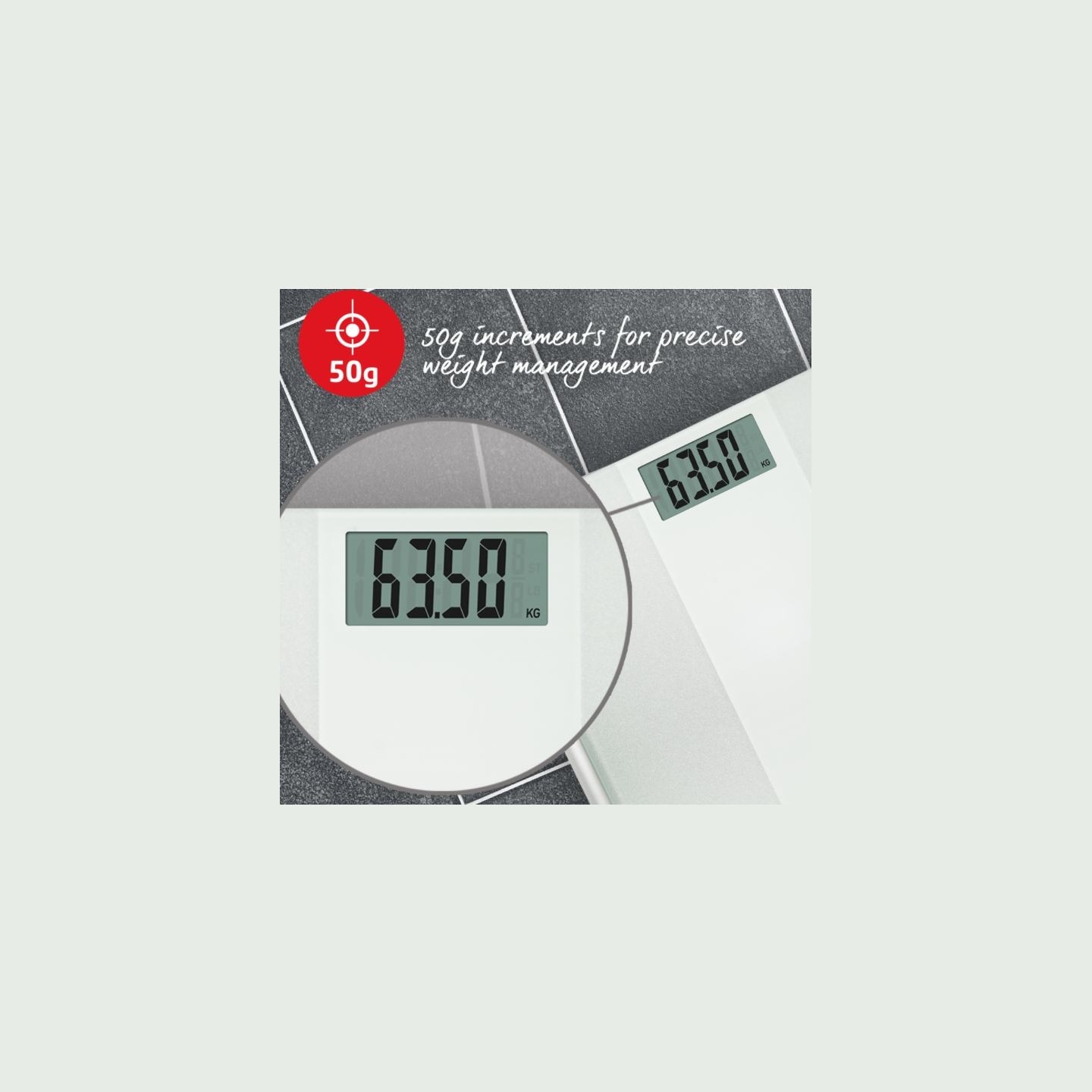 Salter 9009 WFEU12 Ultimate Accuracy Electronic Bathroom Scales, White