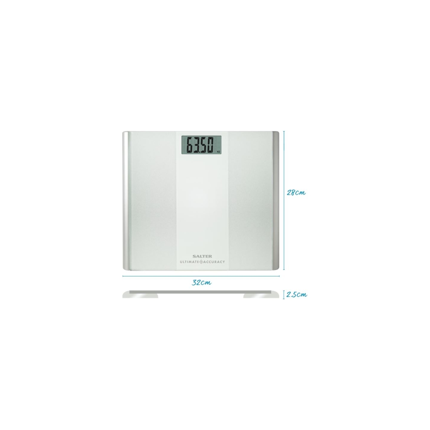 Salter 9009 WFEU12 Ultimate Accuracy Electronic Bathroom Scales, White