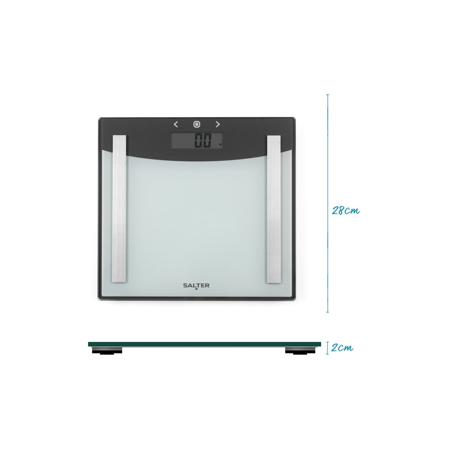 Salter 9137 SVWH3REU16 Silver White Glass Analyser Scale
