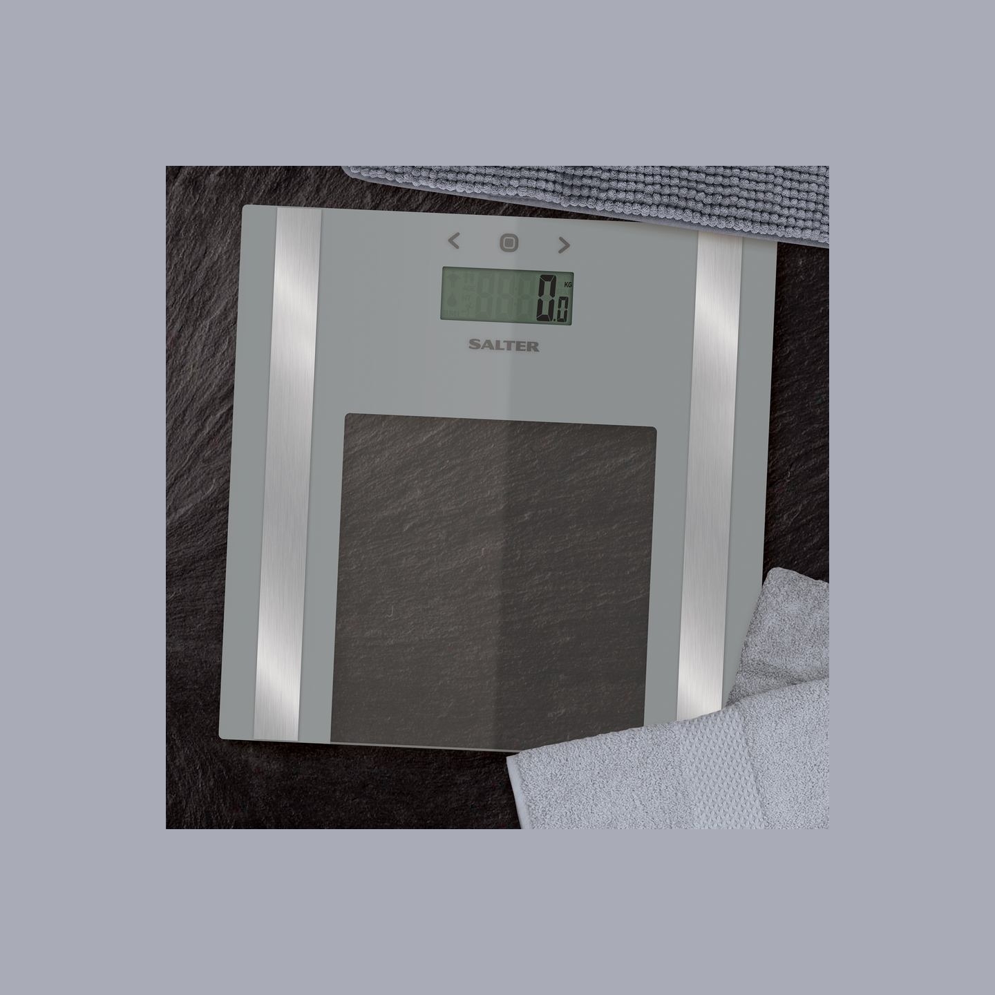 Salter 9158 SV3R Ultra Slim Glass Analyser Scale silver