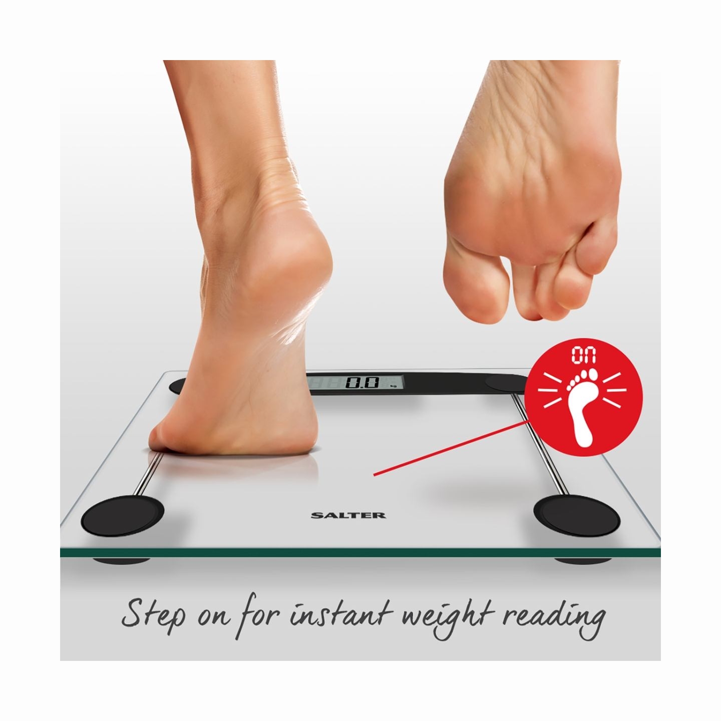 Salter 9208 BK3R Compact Glass Electronic Bathroom Scale