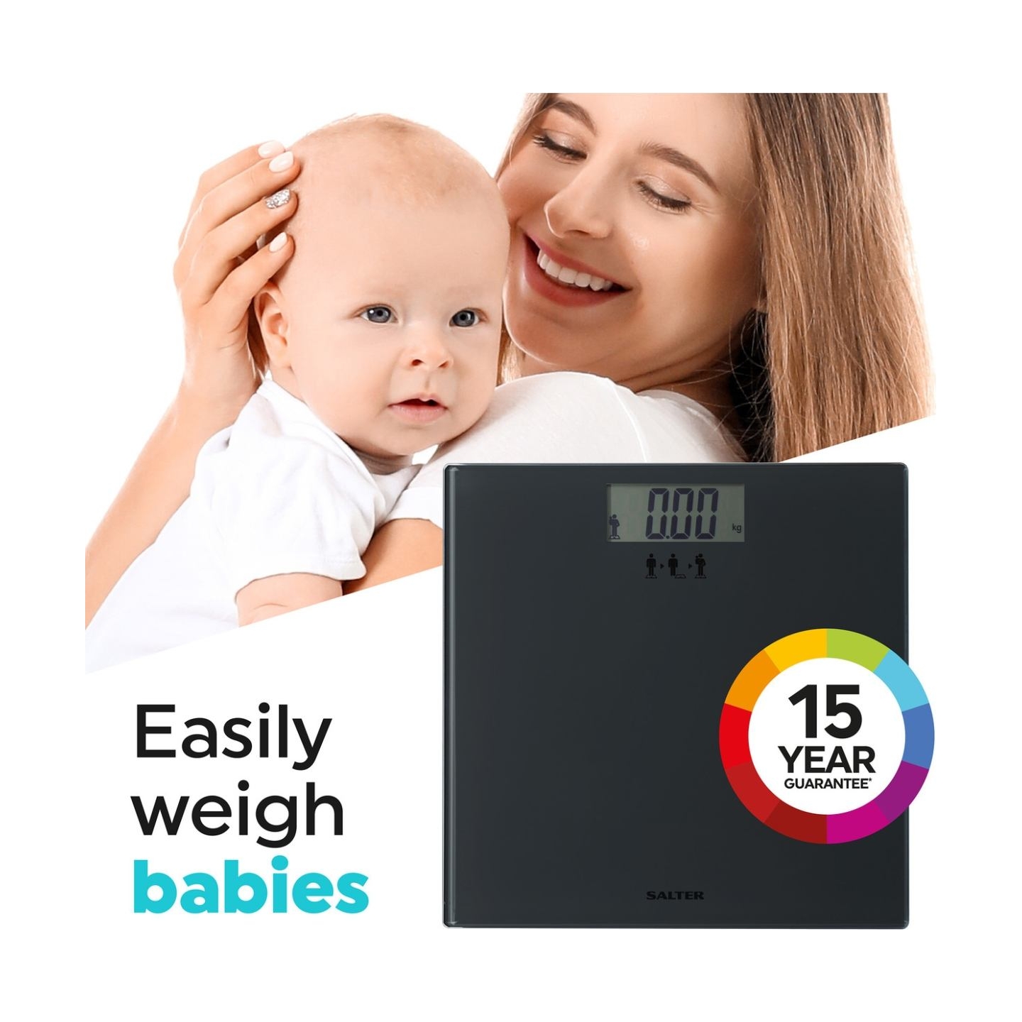 Salter SA00300 GGFEU16 Add and Weigh Scale Black