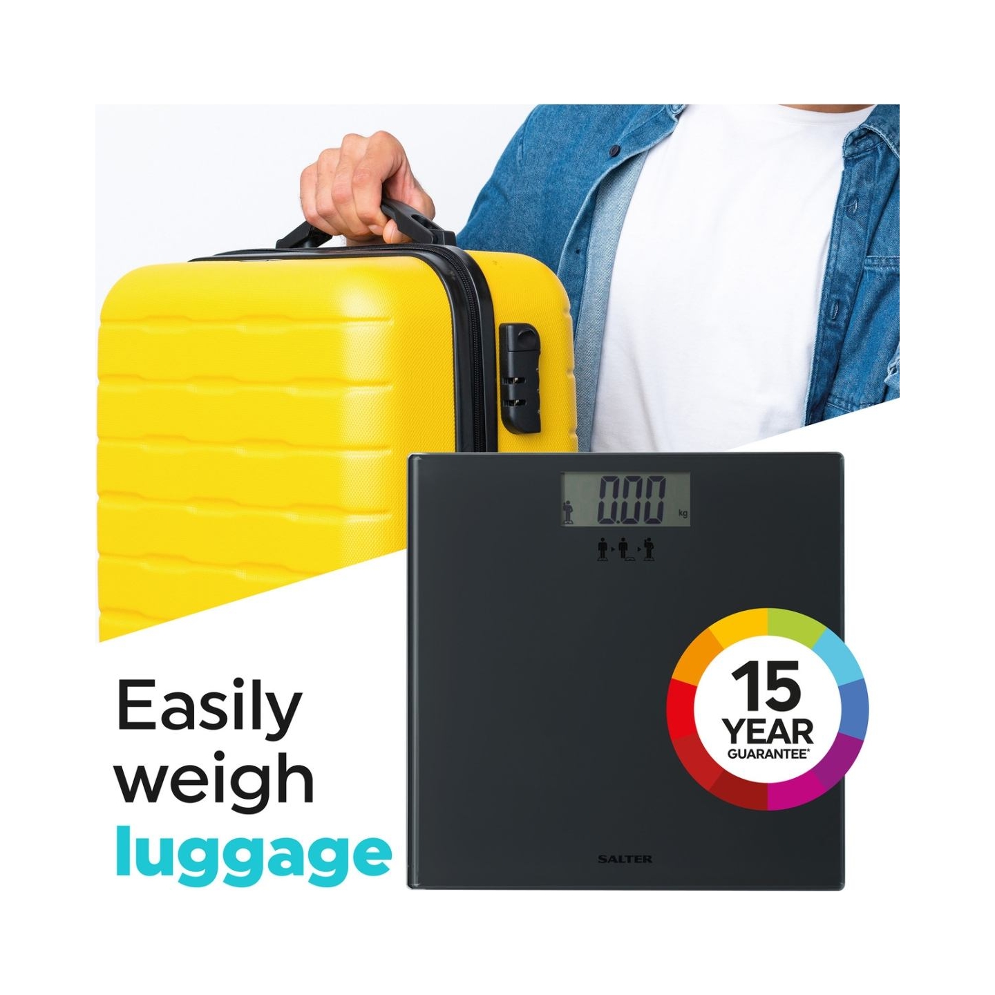 Salter SA00300 GGFEU16 Add and Weigh Scale Black