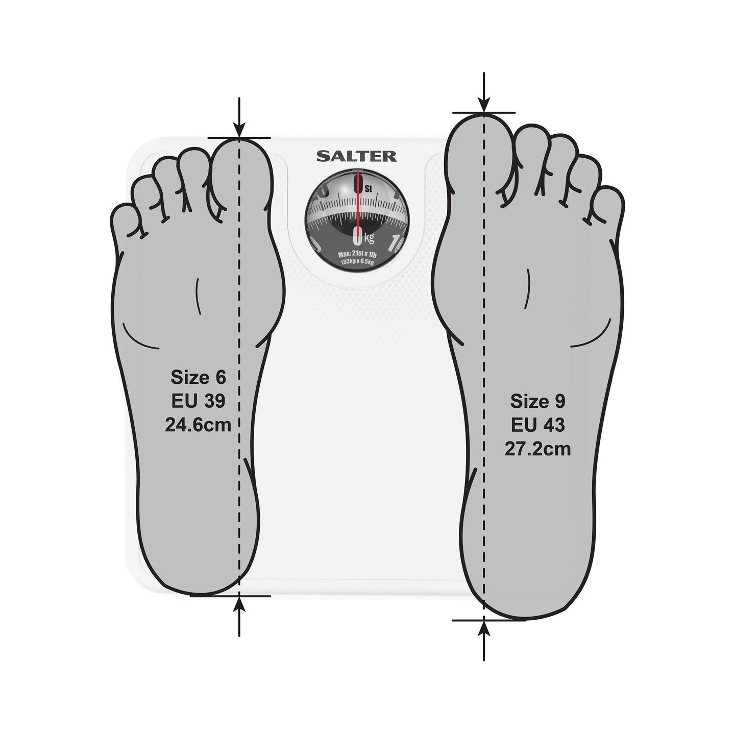 Salter 489 WHFEU12 Large Dial Mechanical Bathroom Scale