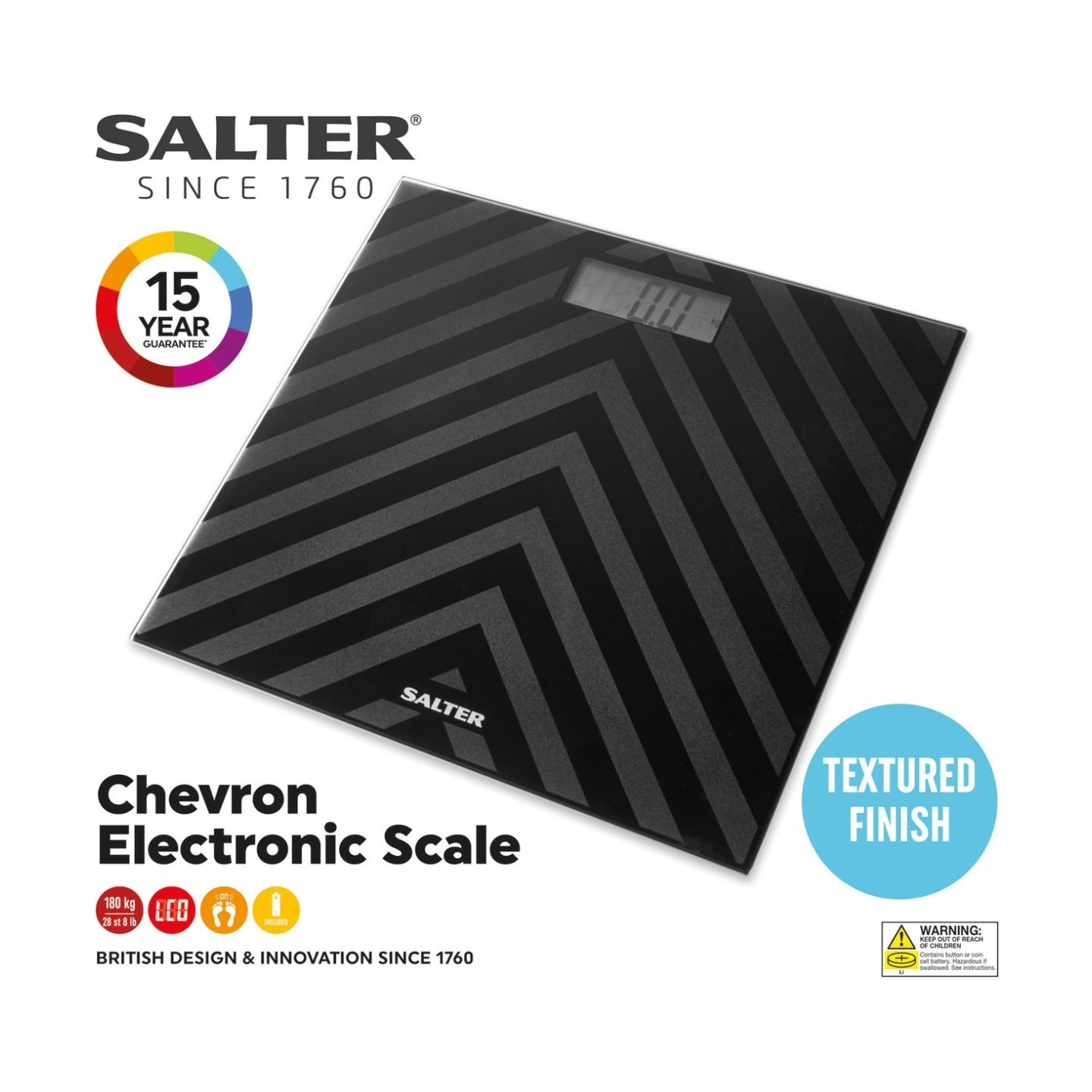 Salter SA00287 BACFEU16 Chevron Two Tone Bathroom Scale