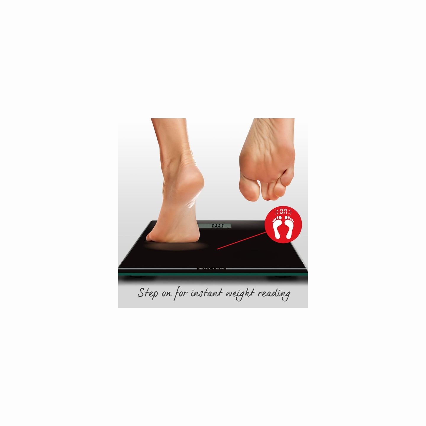 Salter 9205 BK3RCEU16 Large Display Glass Electric Scale Black