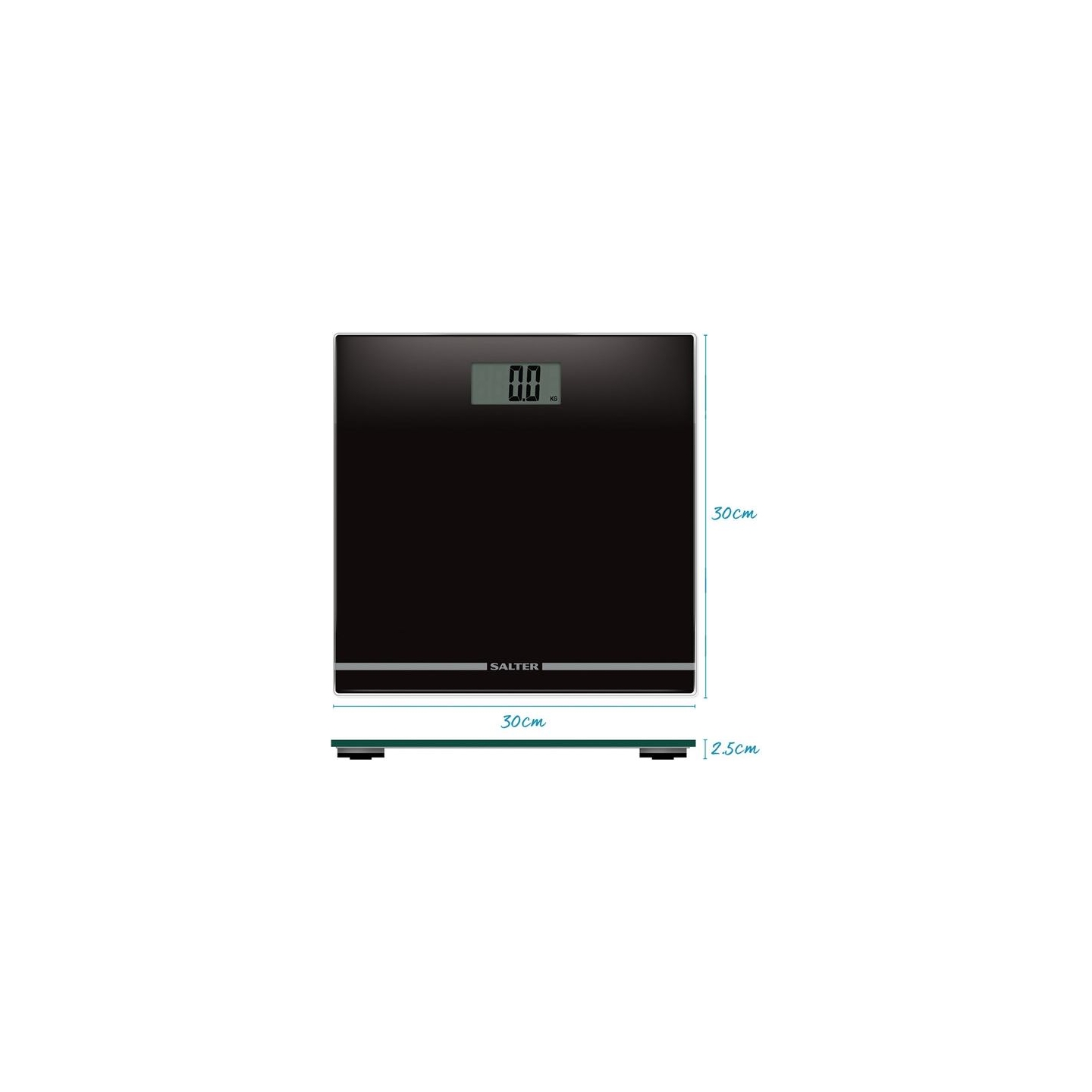 Salter 9205 BK3RCEU16 Large Display Glass Electric Scale Black