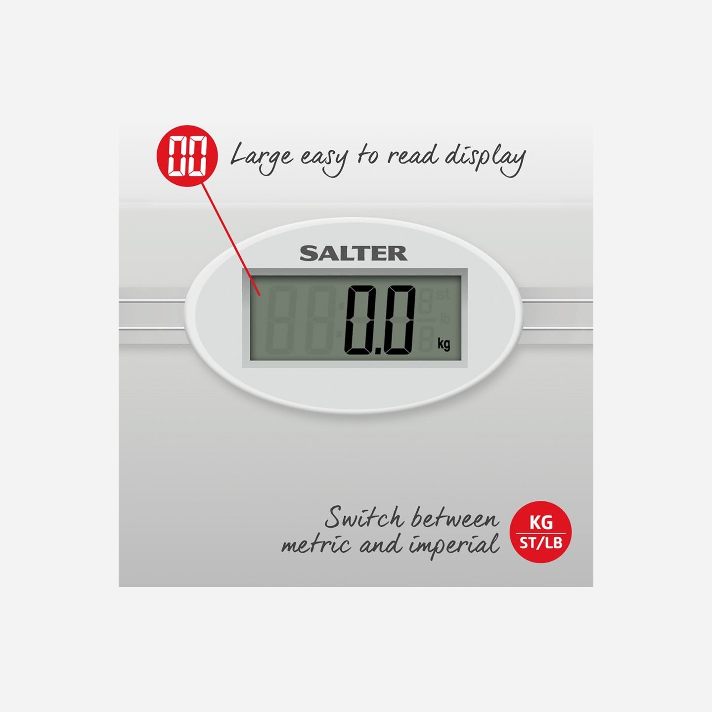 Salter 9018S SV3RCFEU16 Glass Electronic Bathroom Scale