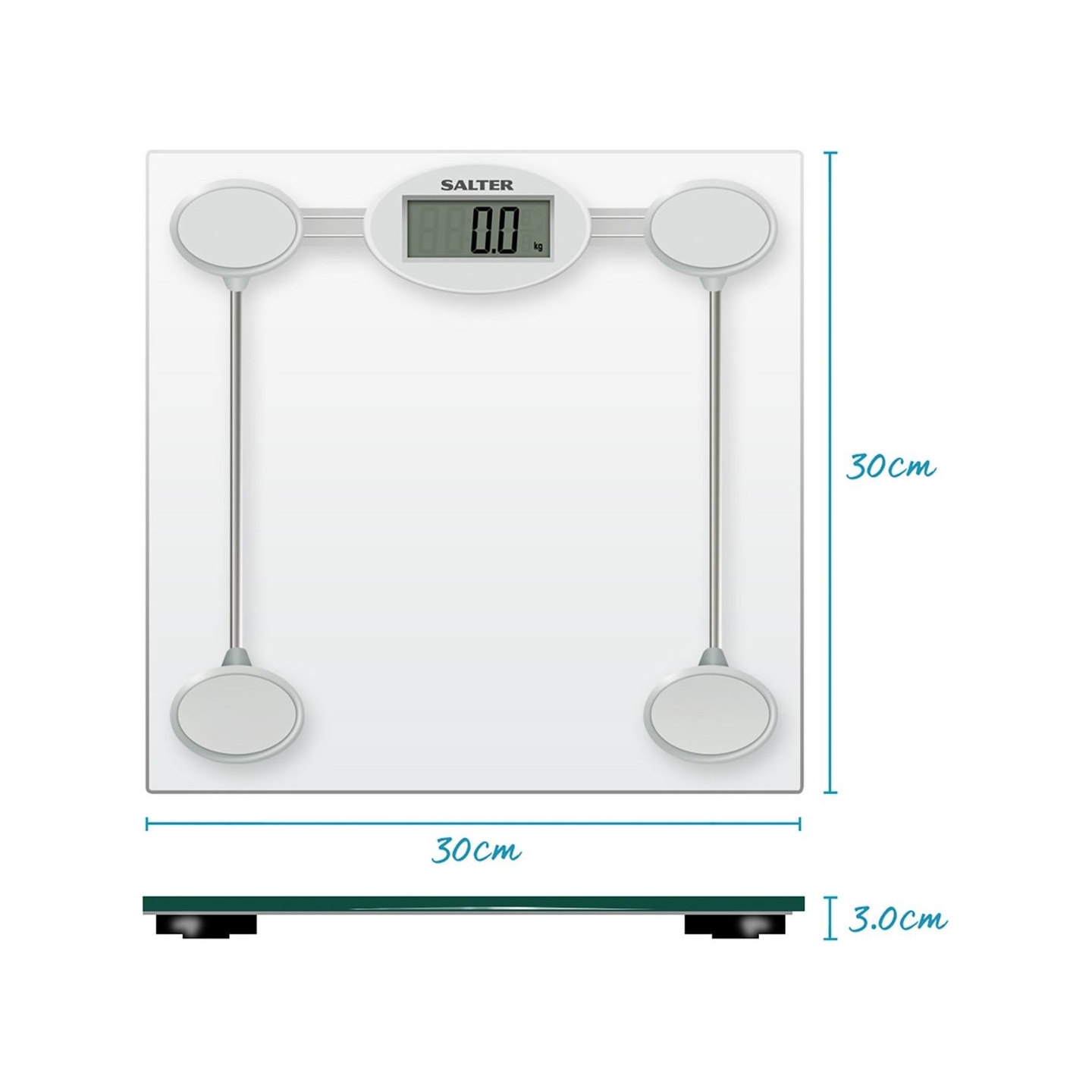 Salter 9018S SV3RCFEU16 Glass Electronic Bathroom Scale