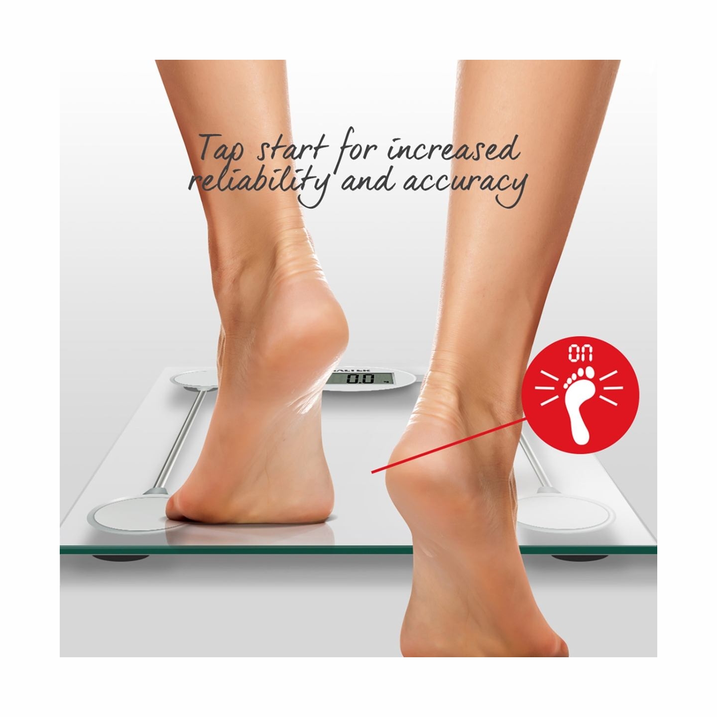 Salter 9018S SV3RCFEU16 Glass Electronic Bathroom Scale