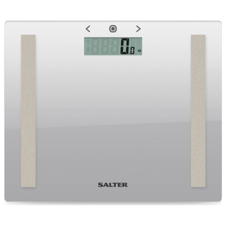 Salter 9113 SV3RAREU16 Compact Glass Analyser Bathroom Scales - Silver