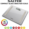 Salter 9113 SV3RAREU16 Compact Glass Analyser Bathroom Scales - Silver