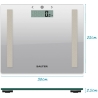 Salter 9113 SV3RAREU16 Compact Glass Analyser Bathroom Scales - Silver