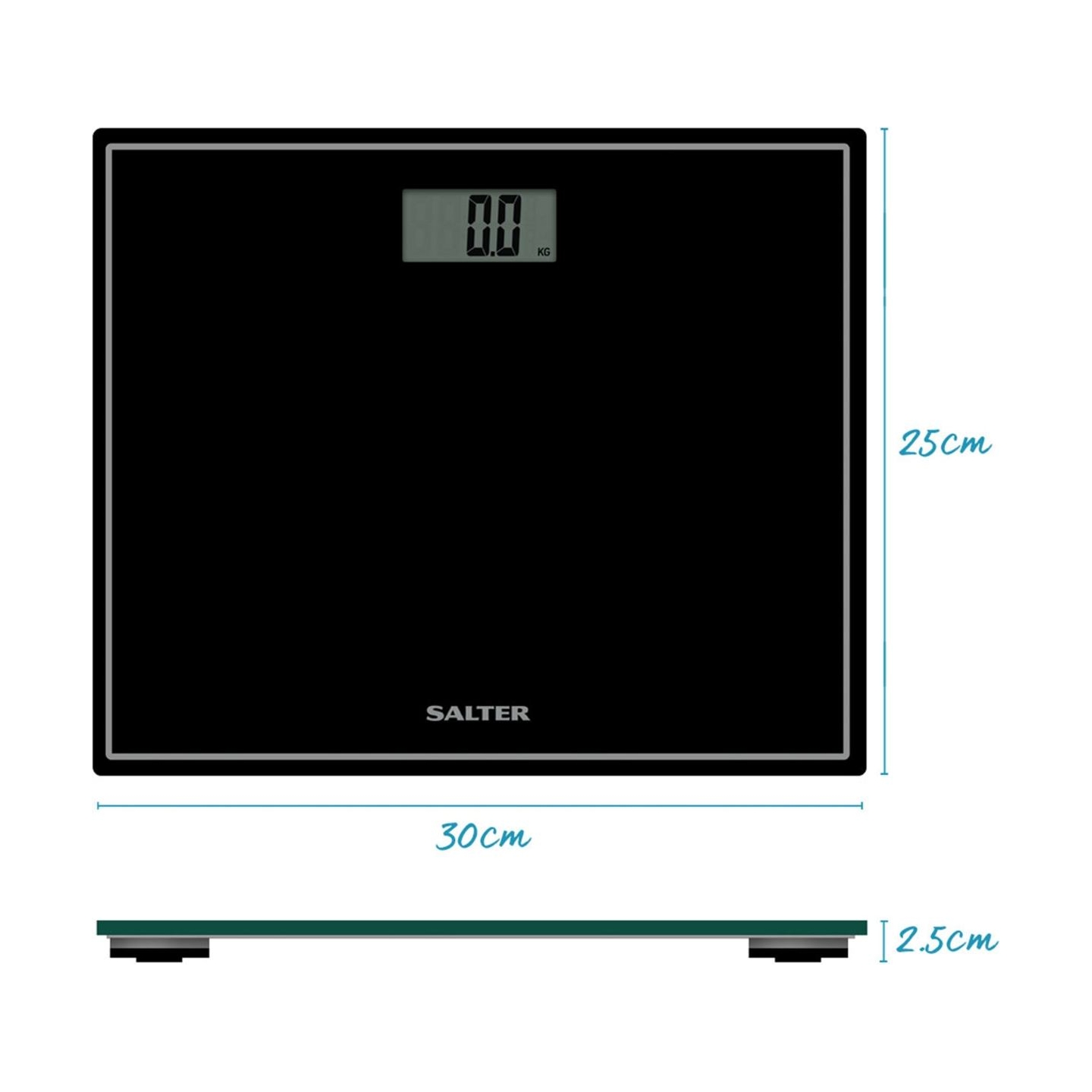 Salter 9207 BCFEU12  Compact Electronic Bathroom Scale - Black