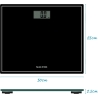 Salter 9207 BCFEU12  Compact Electronic Bathroom Scale - Black