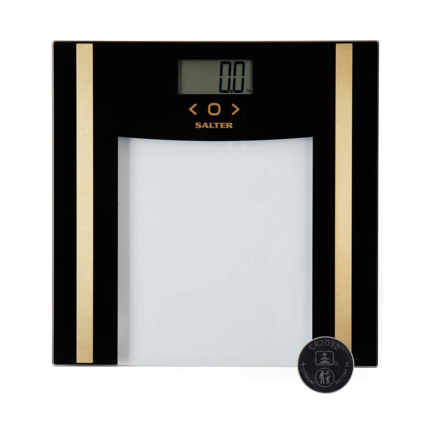Salter SA00550BGCFAS Glass Analyser Bathroom Scale Black/Gold