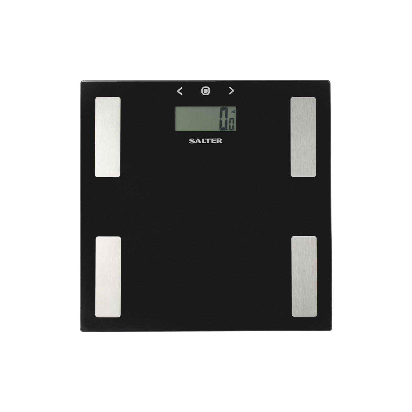 Salter 9150 BFEU12 Glass Analyser Bathroom Scales, Black