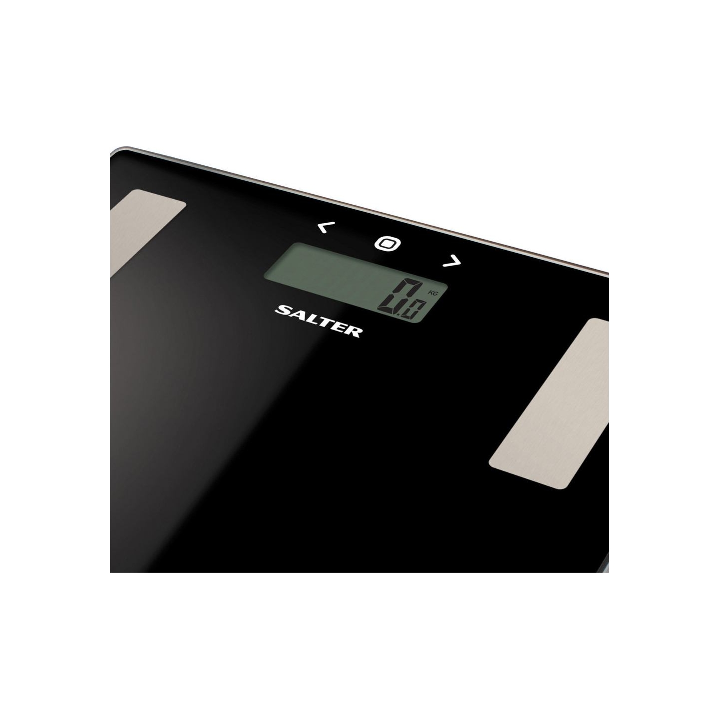 Salter 9150 BFEU12 Glass Analyser Bathroom Scales, Black