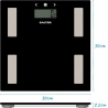 Salter 9150 BFEU12 Glass Analyser Bathroom Scales, Black