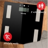 Salter 9150 BFEU12 Glass Analyser Bathroom Scales, Black