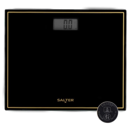 Salter 9207 BGHCFEU12 Compact Electronic Bathroom Scale, Black