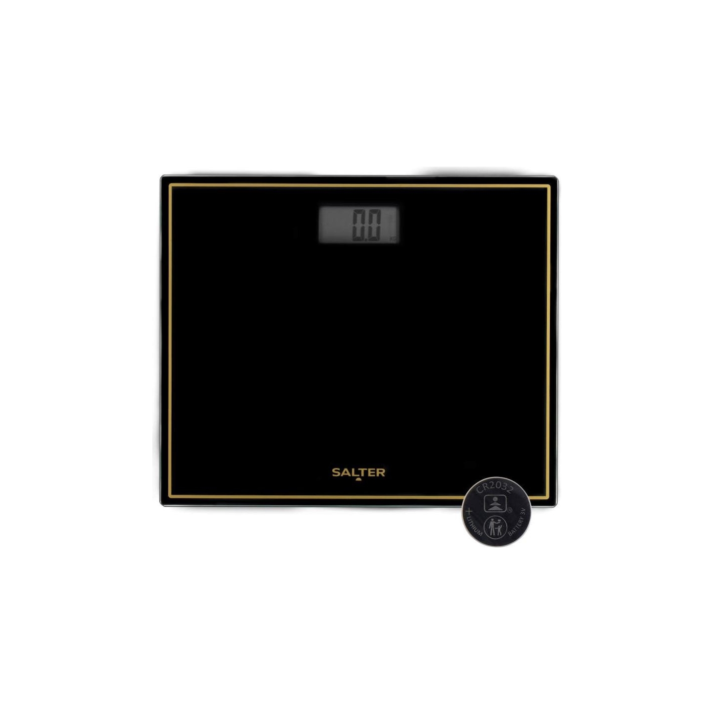 Salter 9207 BGHCFEU12  Compact Electronic Bathroom Scale, Black