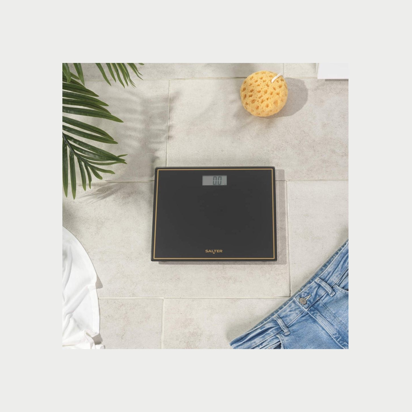 Salter 9207 BGHCFEU12  Compact Electronic Bathroom Scale, Black