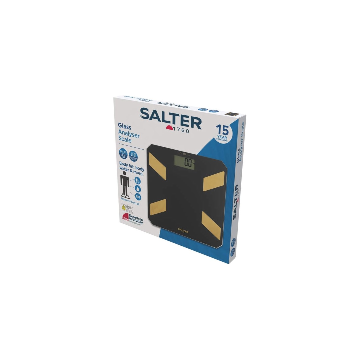 Salter SA00601BGCFEU12 Glass Analyser Scale, Black