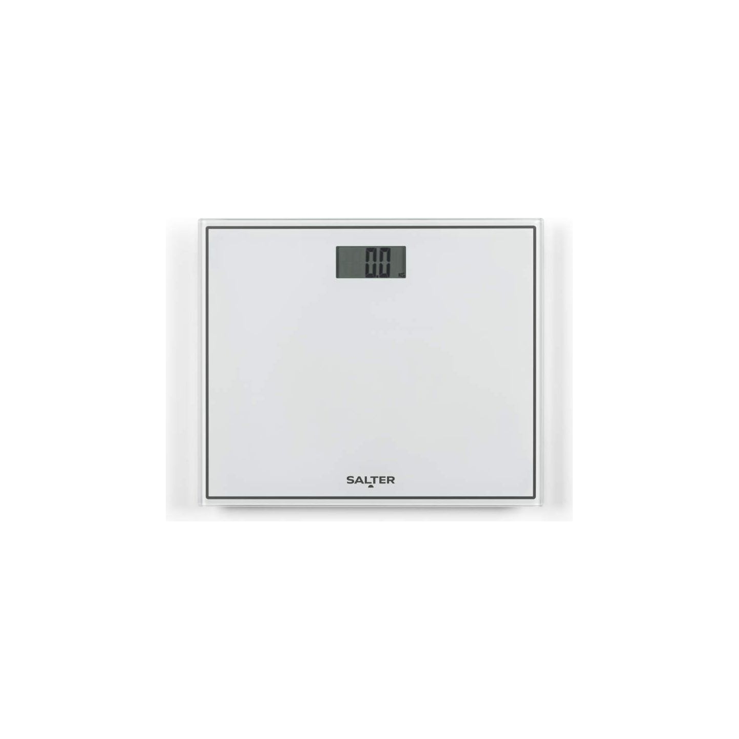 Salter 9207 WHCFEU12 Compact Glass Electronic Bathroom Scale, White
