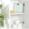 Salter 9207 WHCFEU12 Compact Glass Electronic Bathroom Scale, White
