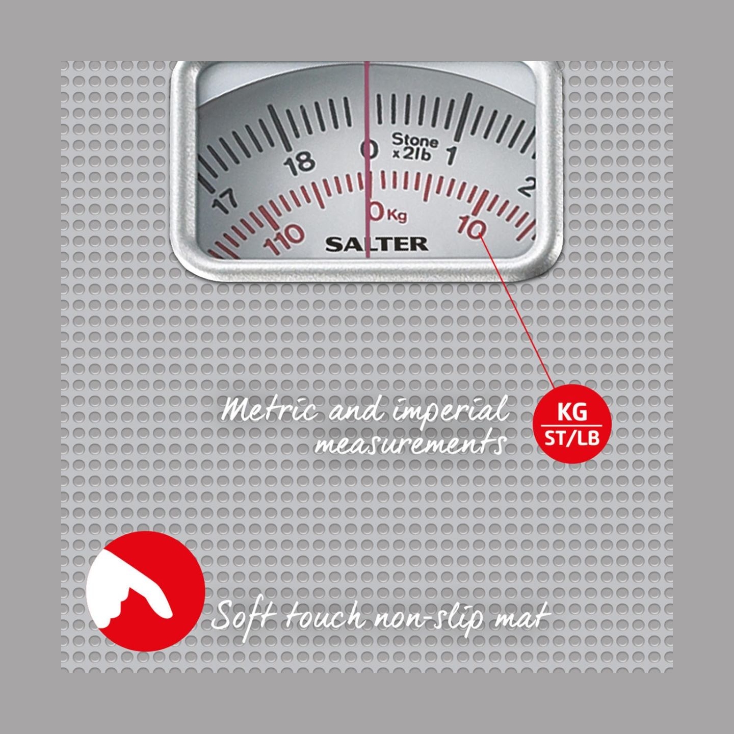 Salter 433 SFEU12 Mechanical Bathroom Scale Silver