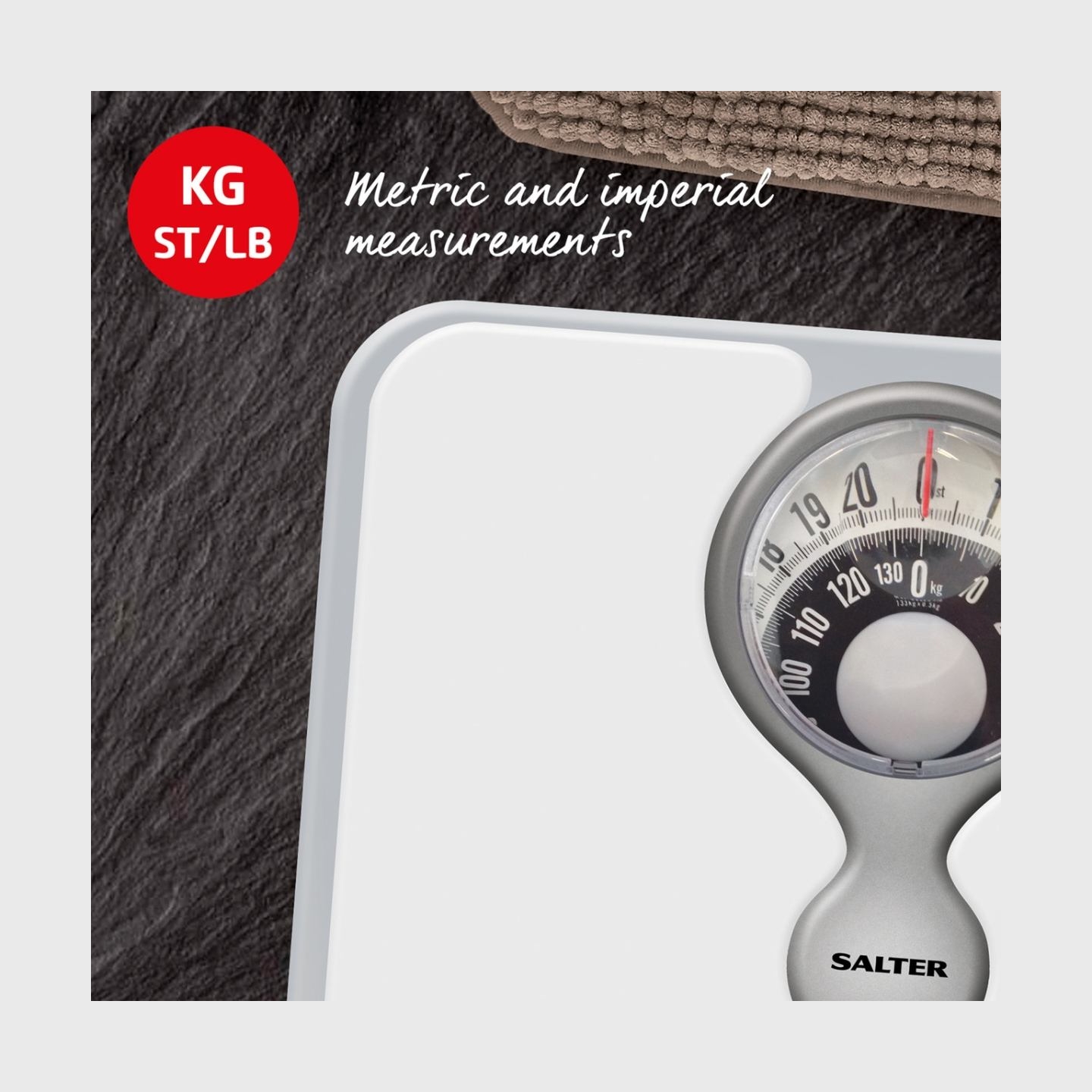 Salter 484 WFEU12 Magnifying Lens Bathroom Compact Mechanical  Scale
