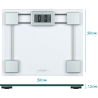Salter 9081 SVFEU12 Glass Electronic Bathroom Scale, Silver/Transparent