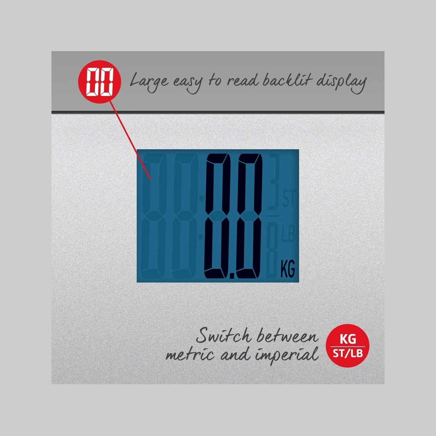 Salter 9075 SCFEU12 Max Electronic Digital Bathroom Scales, Silver