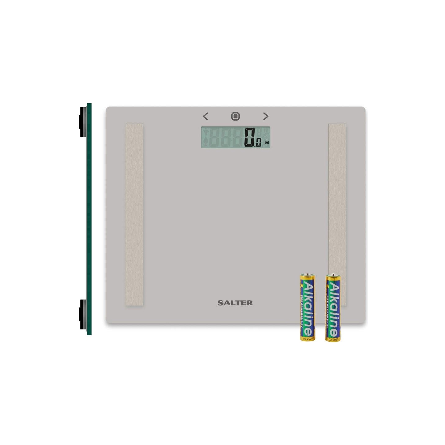 Salter 9113 GFEU12  Compact Glass Analyser Bathroom Scales, Grey