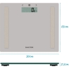 Salter 9113 GFEU12  Compact Glass Analyser Bathroom Scales, Grey